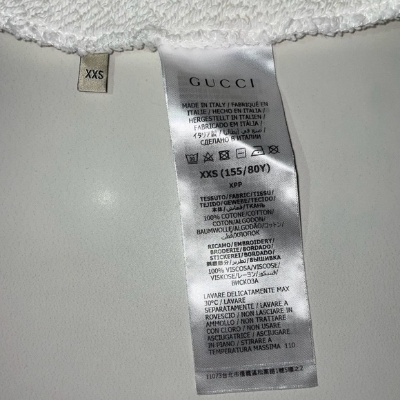 Gucci X Adidas Hooded Sweatshirt White SS22 Size XXS - Picture 6 of 7